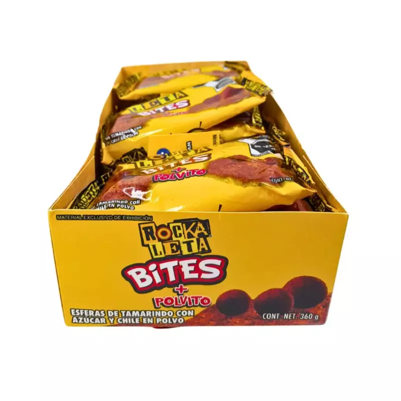Rockaleta bites + polvito x 12 unida