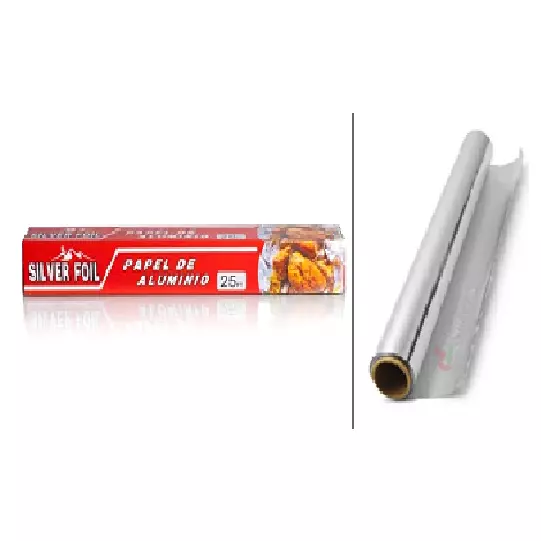 R10311-PAPEL ALUM SILVER FOIL 25 PIE