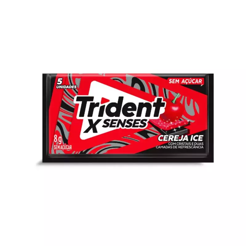 chiclete trident XSENSES CEREJA