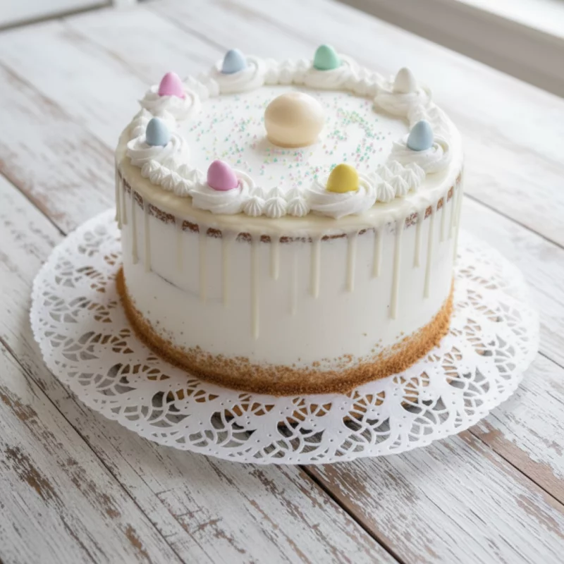 Tarta semidesnuda con nata