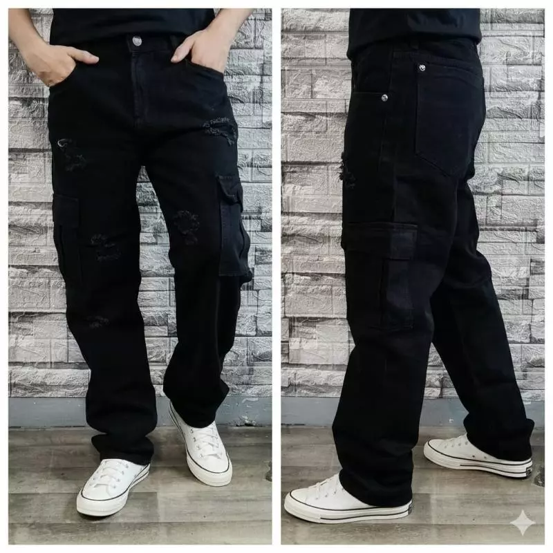 Jean Cargo Yeandrus Solid Black Dist