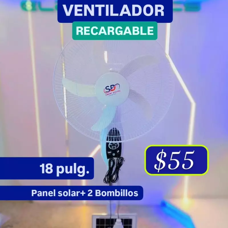 Ventilador Recargable. 18"