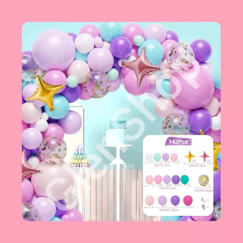 Set globos unicornio