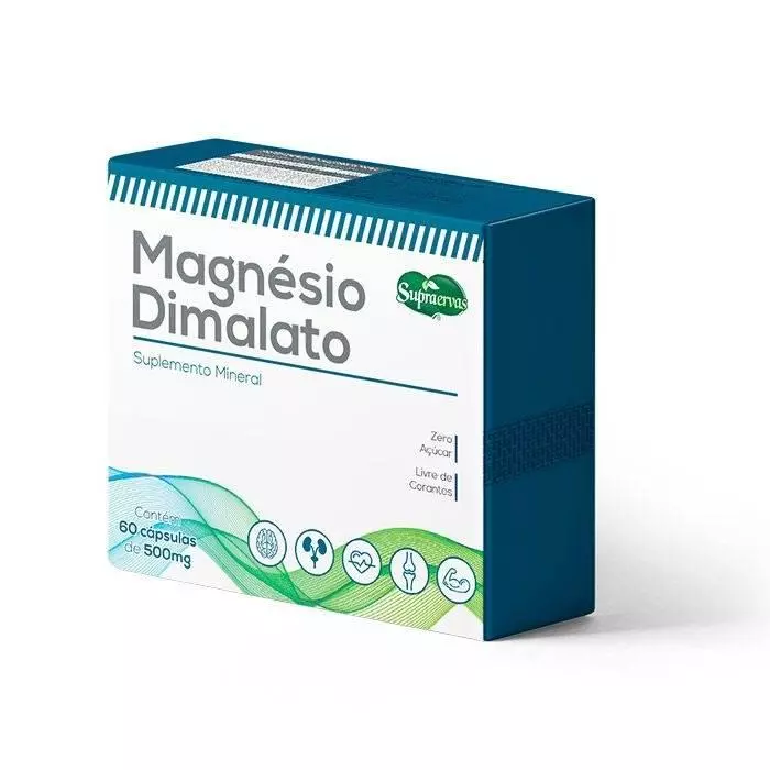 MAGNÉSIO DIMALATO - BLISTER - 60 CÁPS - 500MG