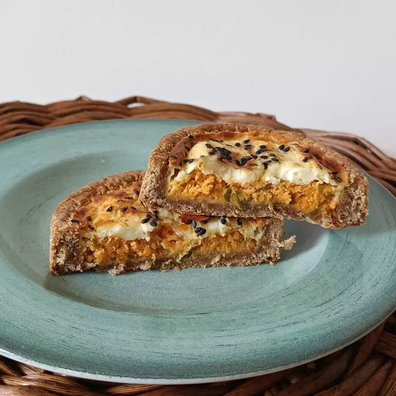 Quiche de Salmão com cebolinha