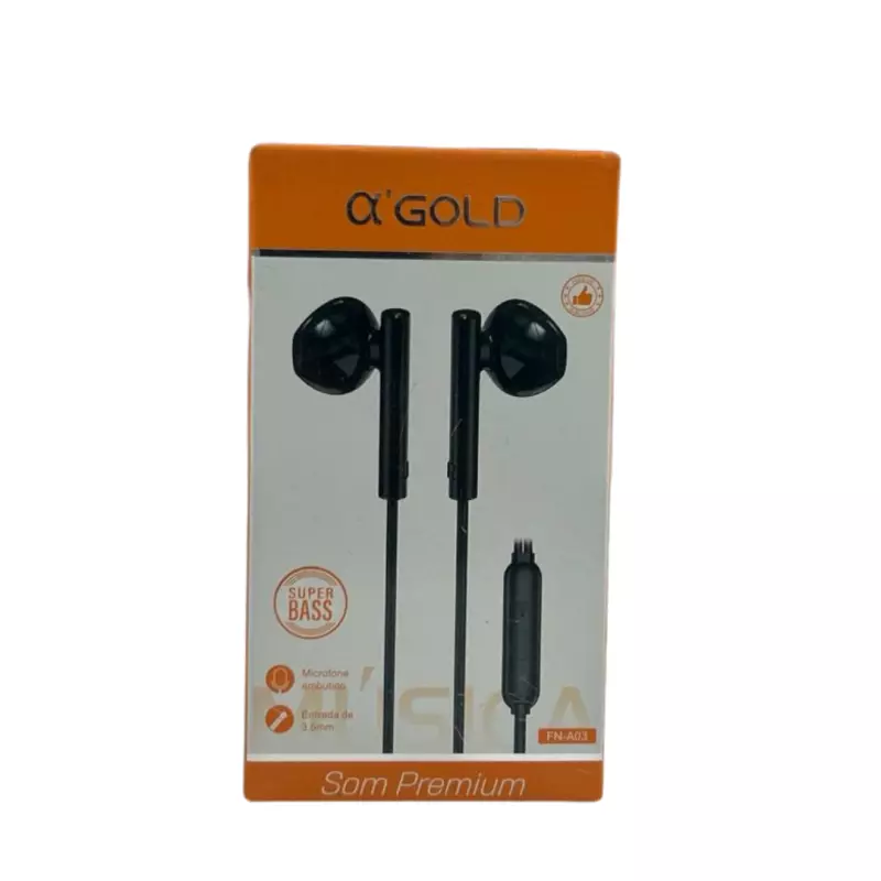 FONE DE OUVIDO C/FIO GOLD FN-A03