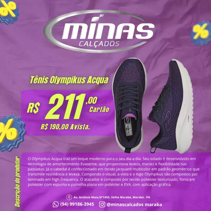 Tênis Olympikus Acqua RF:43299