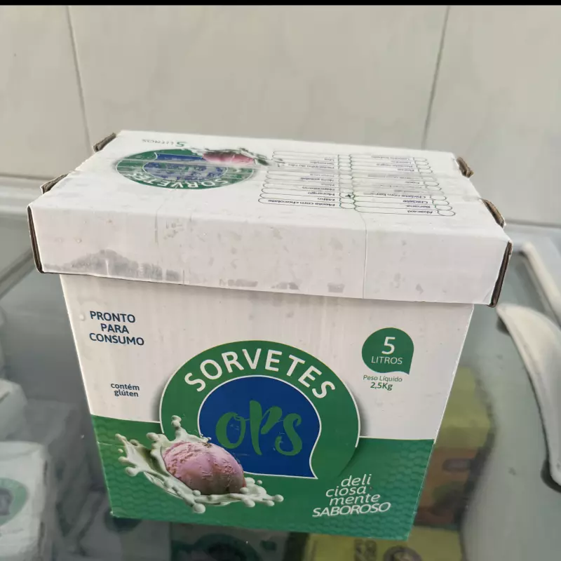Sorvete 5 litros diversos .
