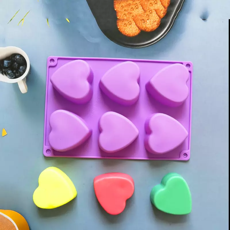 Molde de  corazon 6und