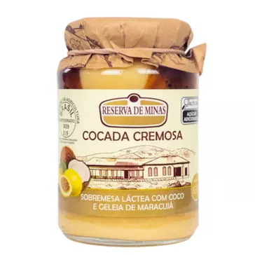 Cocada Cremosa c/Geleia de Maracuja