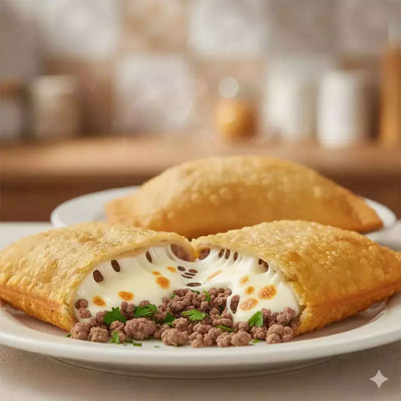 Pastel de carne com queijo