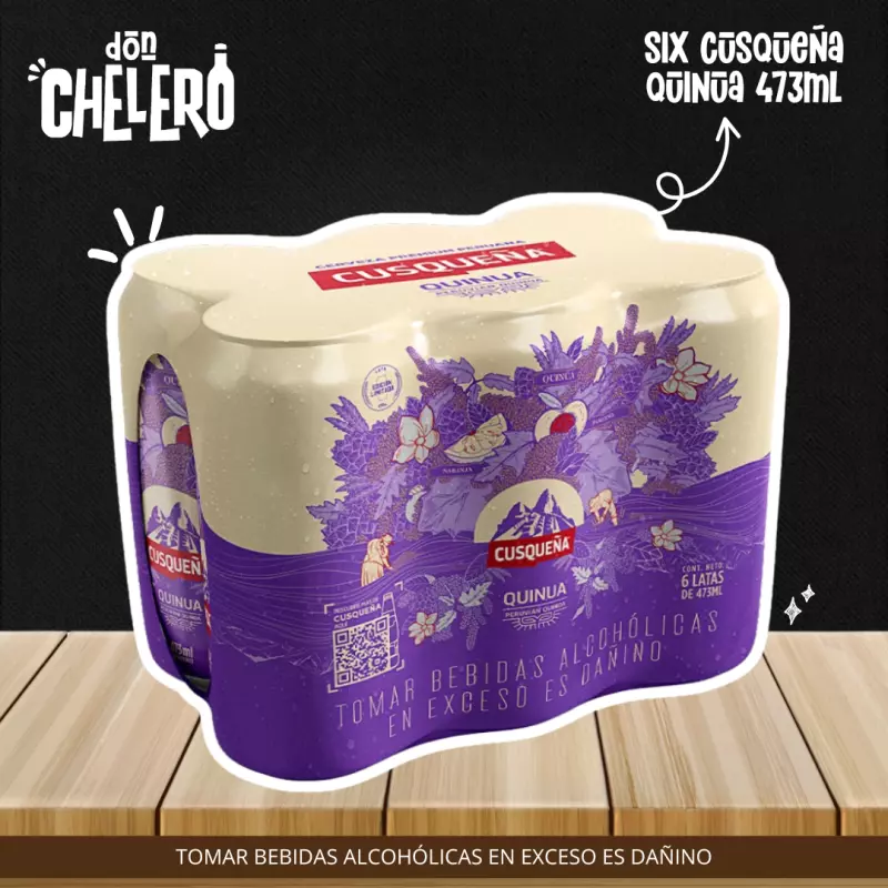SIX CUSQUEÑA QUINUA 473 ML. LATA