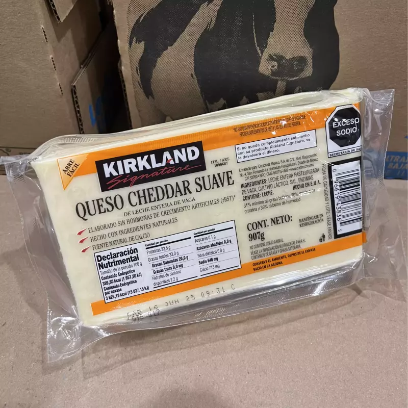 Queso Cheddar Suave 907gr