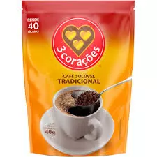CAFÉ SOLÚVEL 3 CORAÇÕES 40G