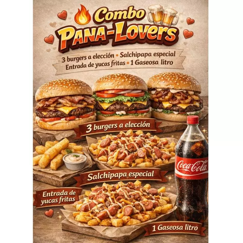 COMBO PANA-LOVERS🍔🥓AMIGOS