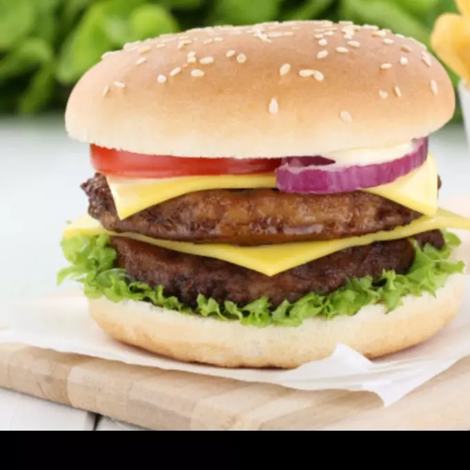 Hamburguesa súper doble (sin fritas)