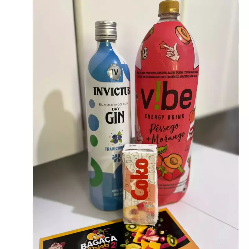 Gin Invictus Energ Morango e Pessego