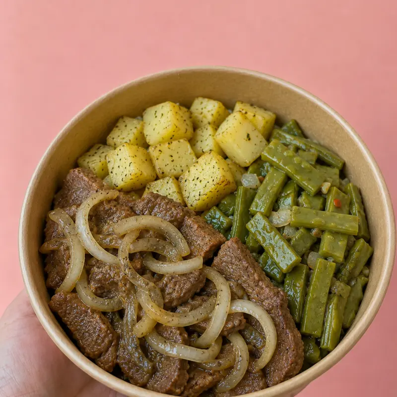 Bistec encebollado