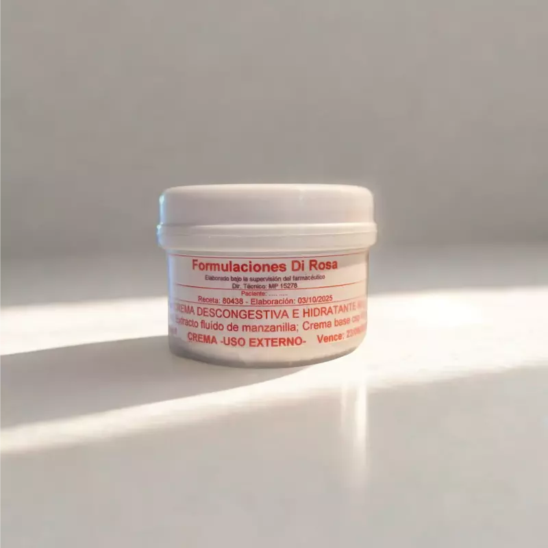 Crema hidratante y descongestiva