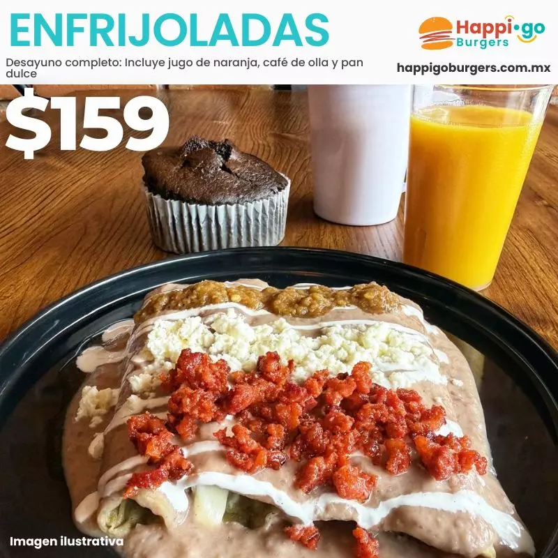 Desayuno completo - enfrijoladas