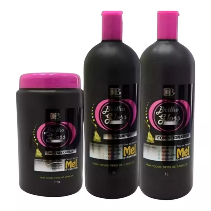 Kit 3 itens Brilho Gloss-1L