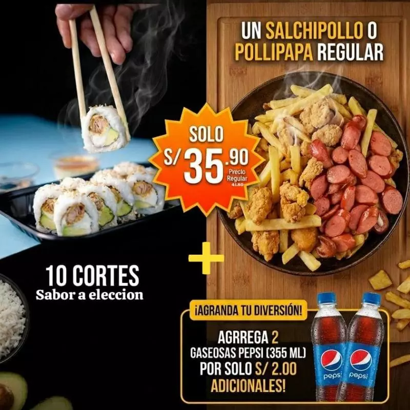 SALCHIPOLLO + MAKIS 10 CORTES