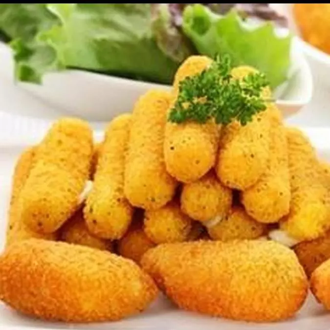 Bolinho de bacalhau com fritas