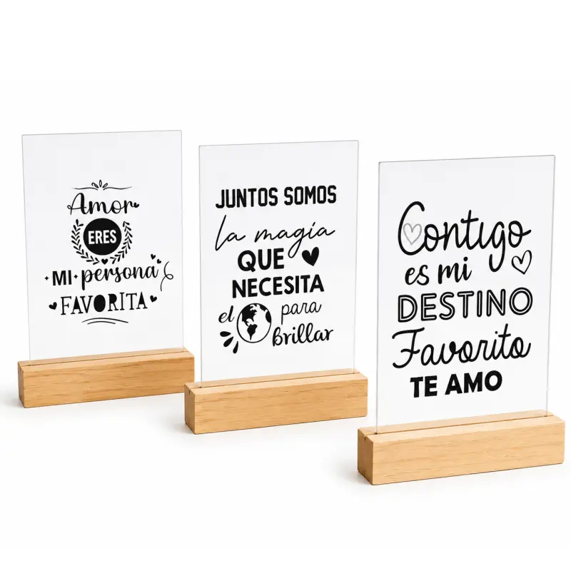 Acrílico con base madera