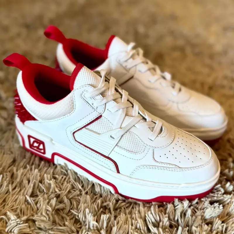 TENIS LOUBUTIN WHITE&RED