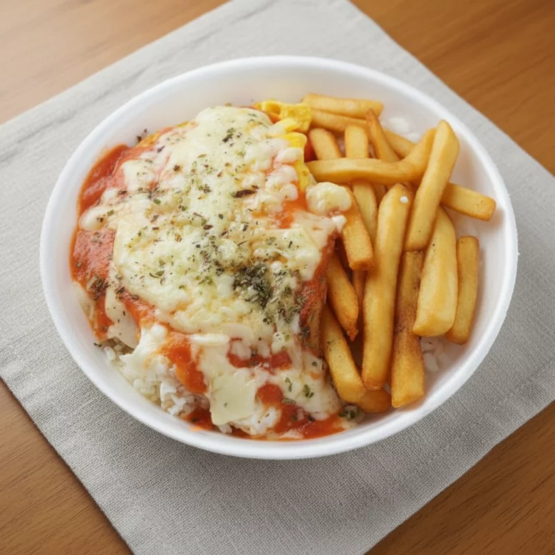 Ovos fritos a parmegiana