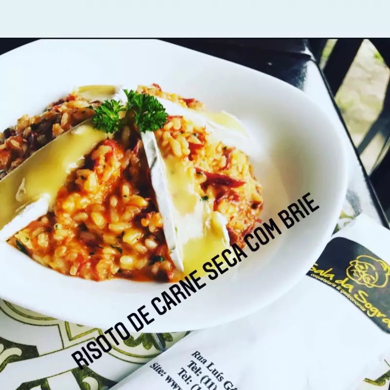 Risoto de Carne Seca com Brie