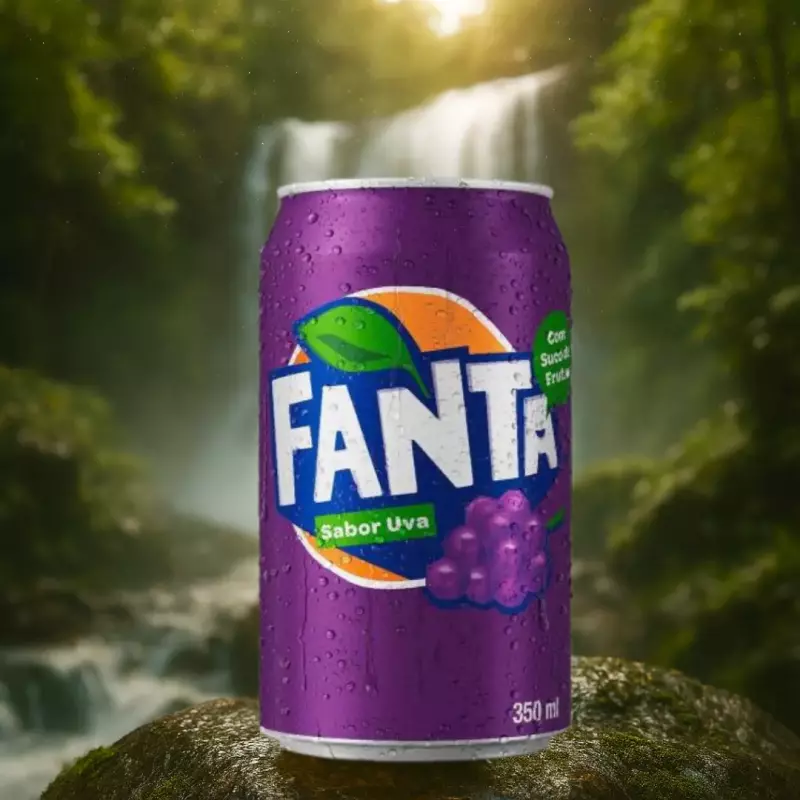 Refrescante Fanta Uva Lata 350 ml
