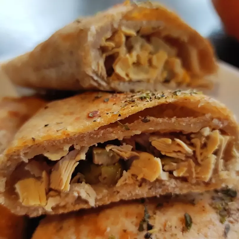 Pastel assado de frango