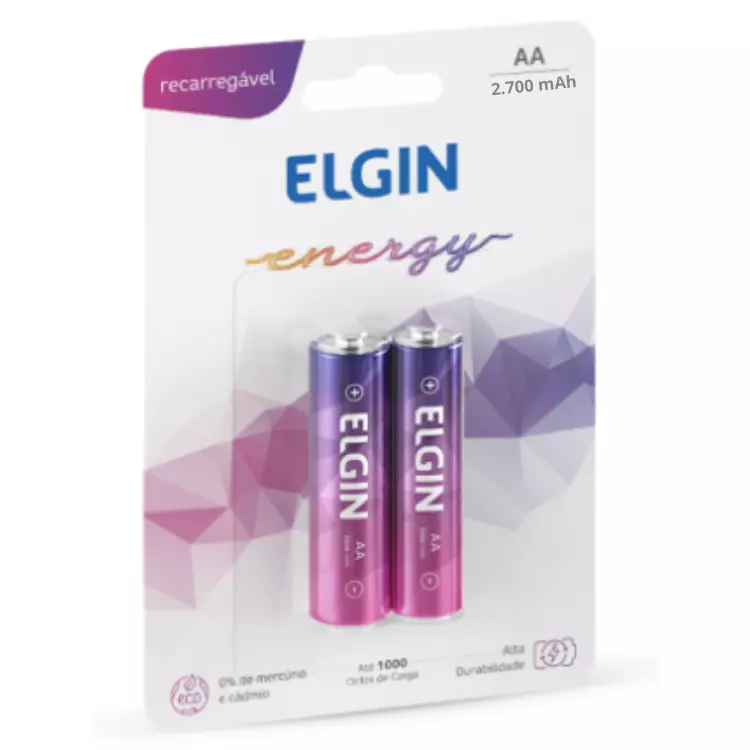PILHA ELGIN ENERGY RECARREGAVEL 2A