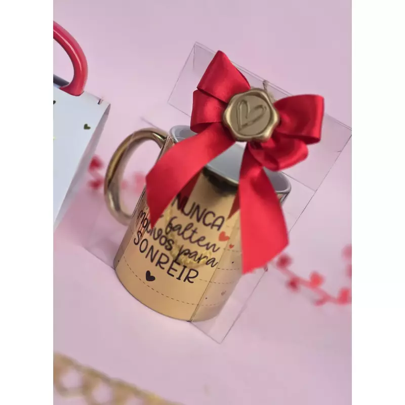 Caja mug bolsa acetato