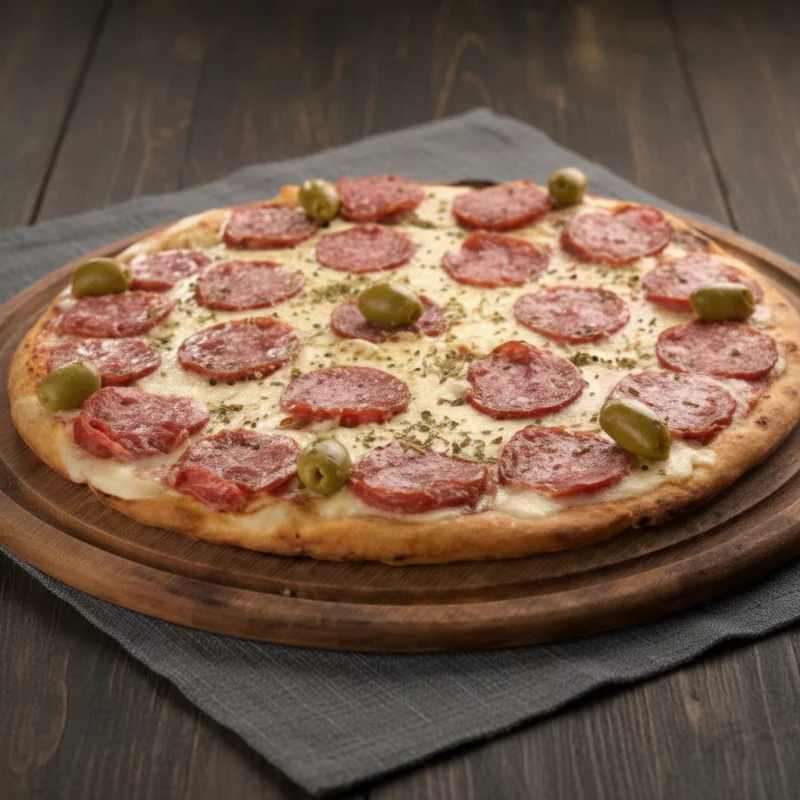 • Pizza Calabresa con Provolone