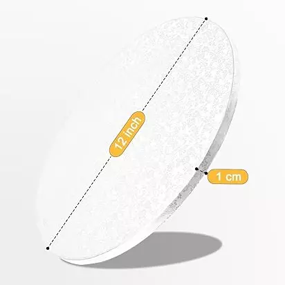 Base Blanca Cake 12 pulgadas 1/2in