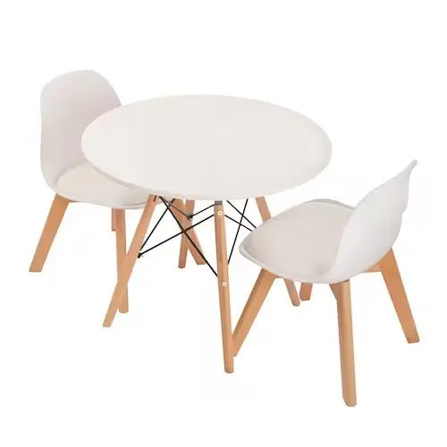 Combo Mesa Eames + 2 Sillas Tulip Bl
