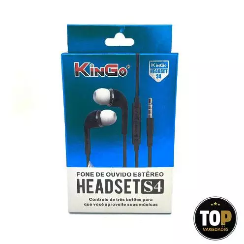 Fone de Ouvido Estéreo Headset S4 KinGo