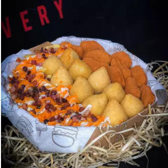 Porção na caixa de broto