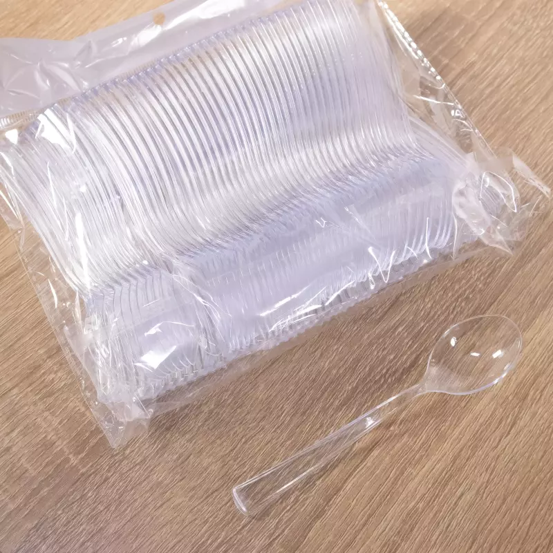 Cucharas Postre Premium Transparente