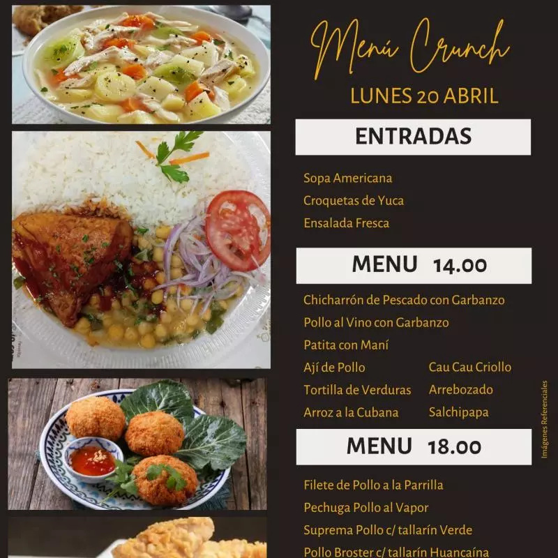 Menú 14.00 soles