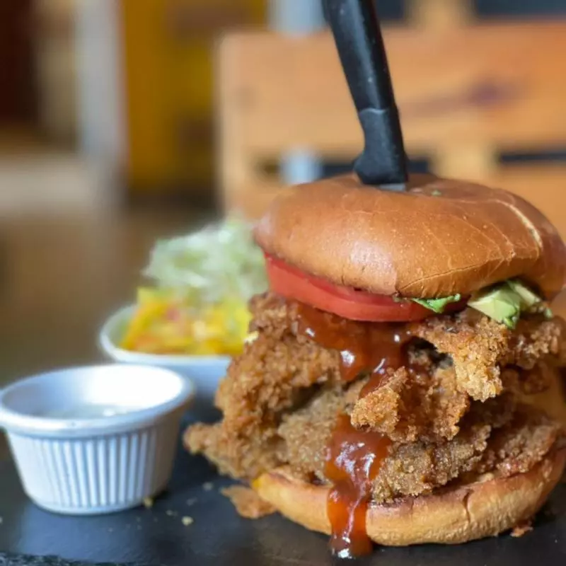 Oyster Fried Chicken burger