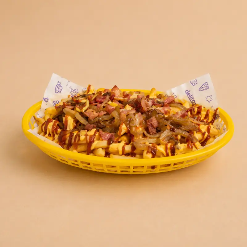 Orden de papas tocino-cheese