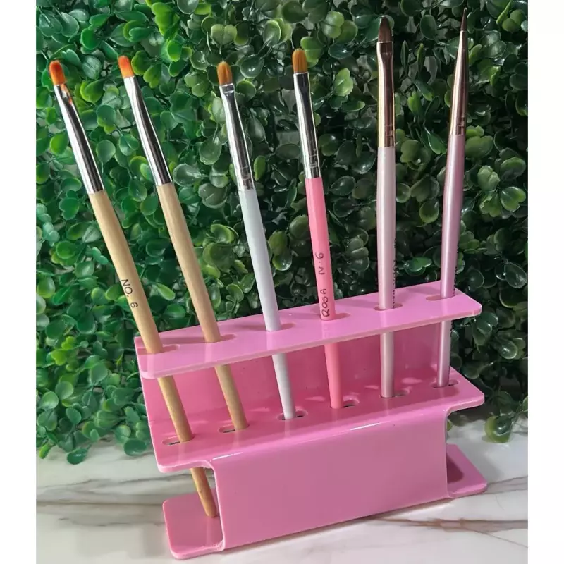 Organizador De Pincéis  Em Pé Rosa
