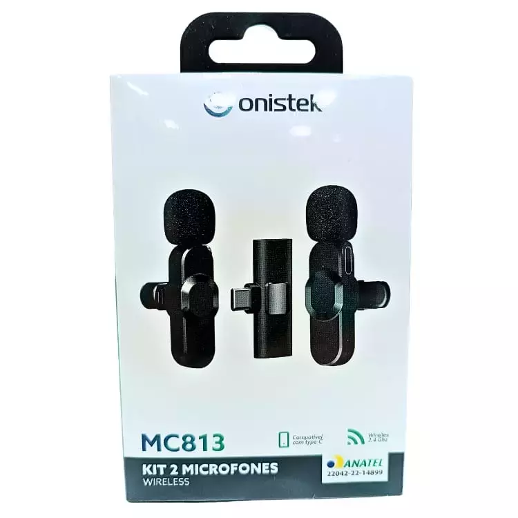 MICROFONE S/ FIO DUPLO TIPO-C MC813