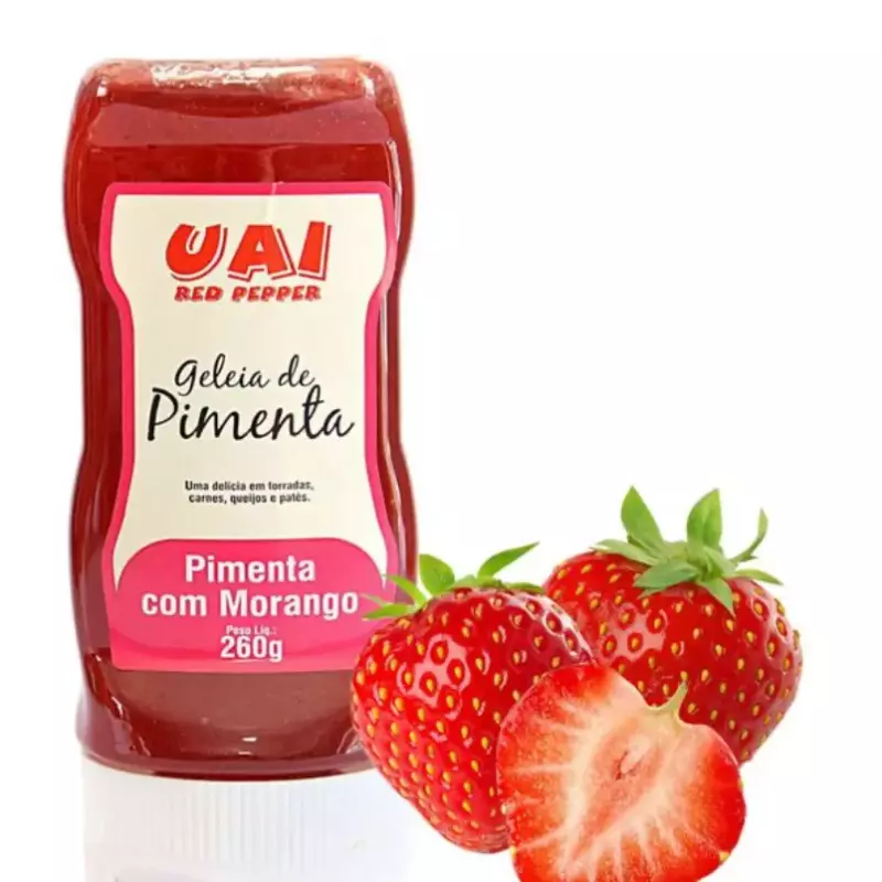 Geleia de Pimenta com Morango Uai