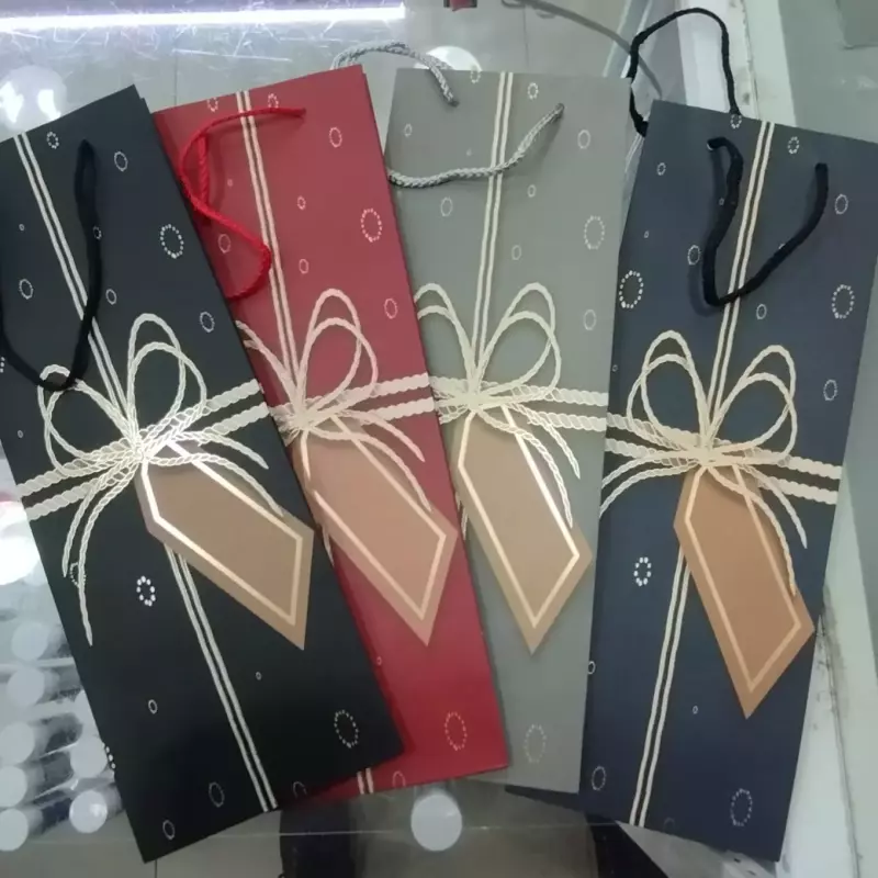 bolsa de regalo botellera con lazo