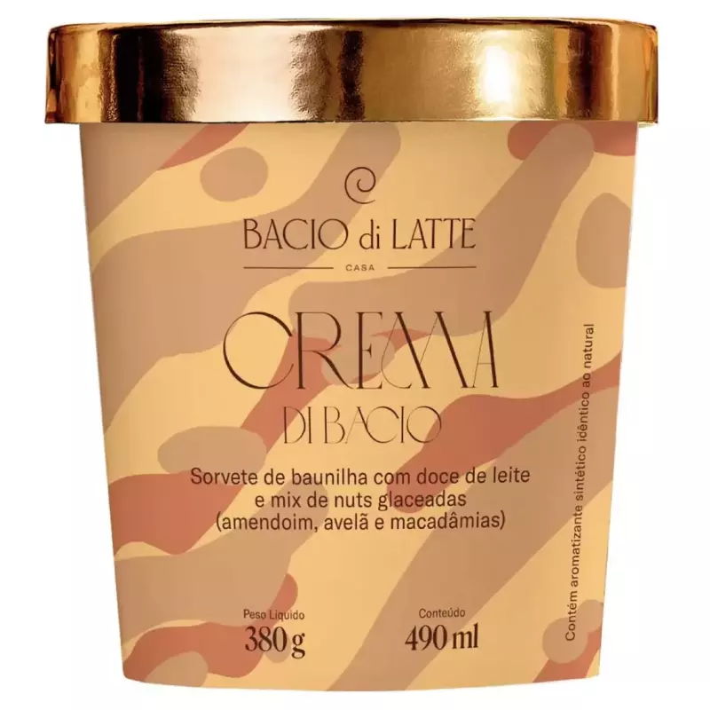 Sorvete Bacio do Latte Crema Baccio