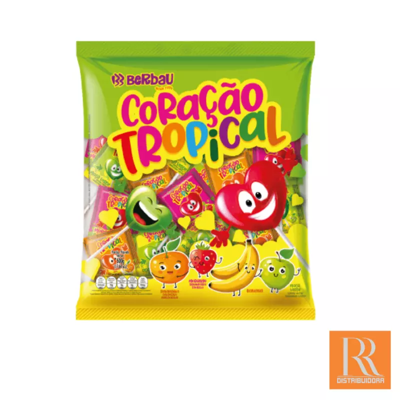 Pirulito Coração Tropical Berbau